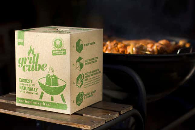 Just Light This Cardboard Cube For a Perfect Bed of Hot Coals