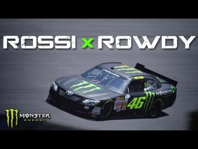 Watch Valentino Rossi Carjack Kyle Busch's NASCAR Ride
