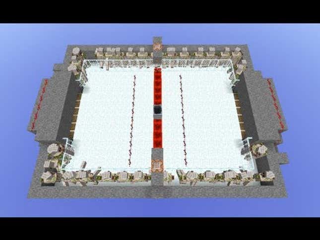 Air Hockey With <em>Minecraft</em> Blockiness Is Pretty Chill