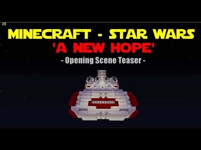 The Entire Intro To <em>Star Wars</em>, Remade In <em>Minecraft</em>