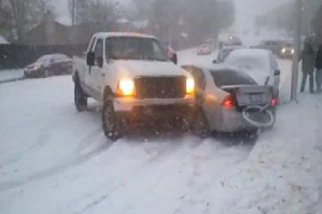 Watch An Icy 20-Car Pileup As It Happens