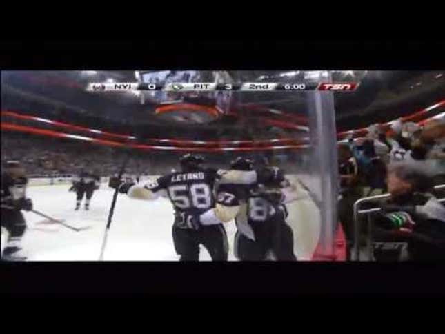 Sidney Crosby Blasts Through Two Defenders For Filthy Breakaway Goal