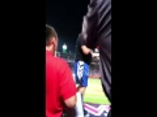 Here's Jake "The Snake" Roberts Singing At Last Night's Braves Game