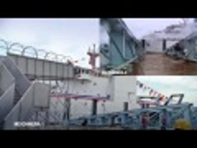 Government Ship Launch Looks Badass But Goes Crazy Wrong