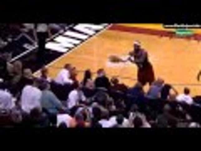 The Ball Went Into The Stands, A Fan Passed It Out To LeBron James, And LeBron Passed It Right Back To The Fan