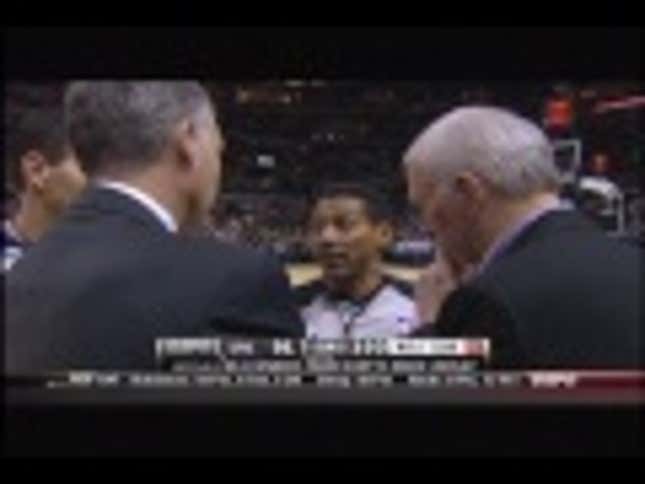 NBA Ref Explains Why He's Making The Lakers And Spurs Stand Around: "I'm Stalling For Commercial Time."