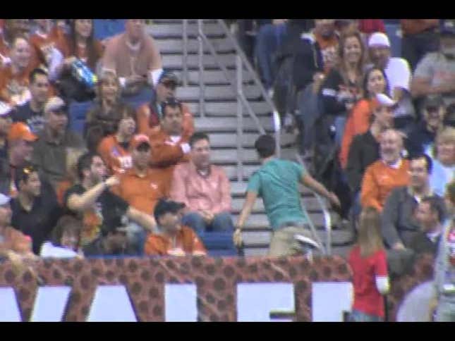 Video Of The Alamo Bowl's Idiot On The Field, Who Was Not Mack Brown