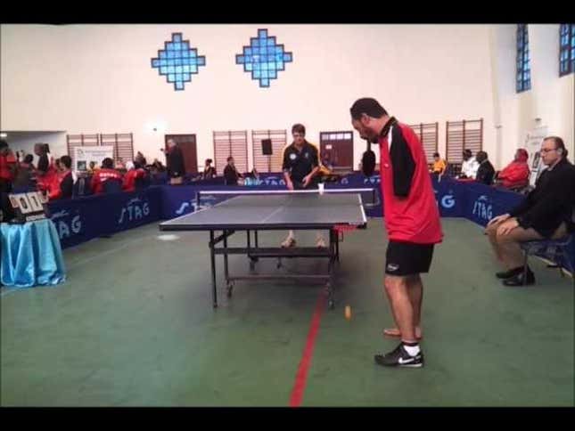 I Can't Stop Watching This Guy With No Arms Play Table Tennis