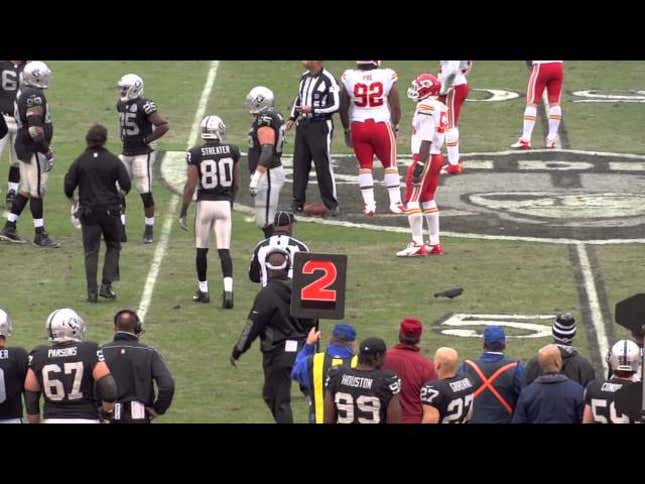 Possibly Suicidal Pigeon Refuses To Leave Field During Chiefs-Raiders Game