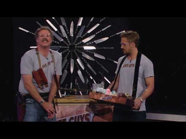 Here's Ryan Gosling Playing With Knives