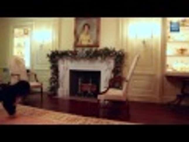 First Dog Bo Is Baffled By Giant Effigy of Himself in Best Holiday Video of Our Time