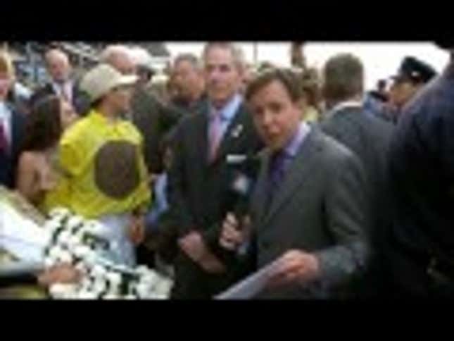 Here Is A Seething Bob Costas Trying To Conduct A Post-Race Interview At The Belmont Stakes