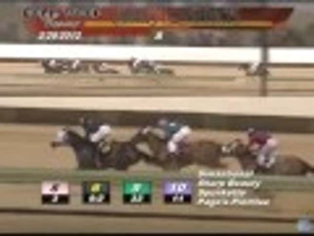 A Chain Reaction Takes Out Every Horse In This Race But One