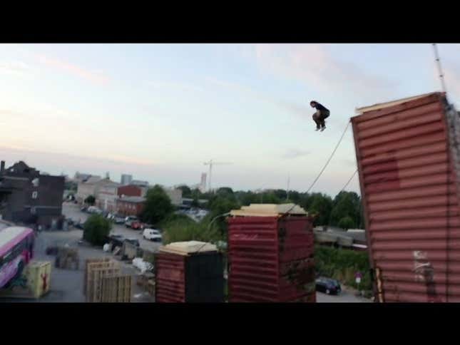 A Rube Goldberg Machine That's Powered By Parkour