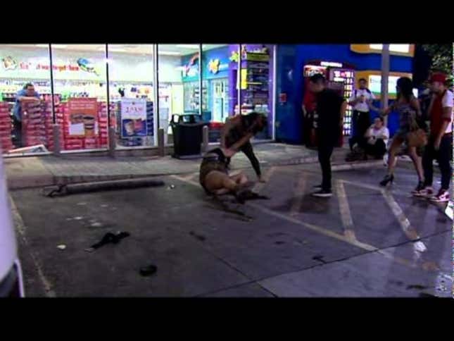 Transgender Brawl In San Antonio Involves One Person Slamming Another Into A News Van
