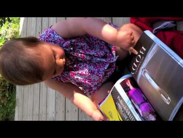Baby Thinks Magazine Is A Busted iPad