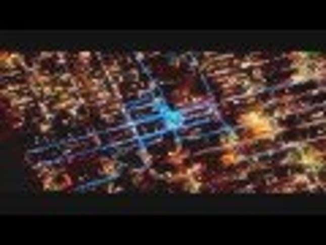 Watch Manhattan turn into the TRON Game Arena from hell