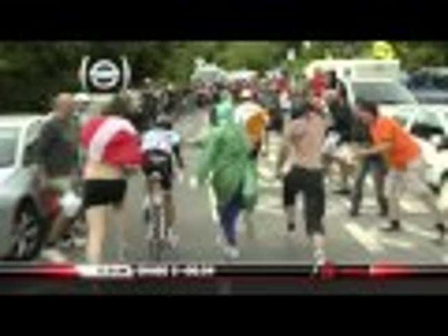 Alberto Contador Punches A Heckler, Tour De France Remains Awesome