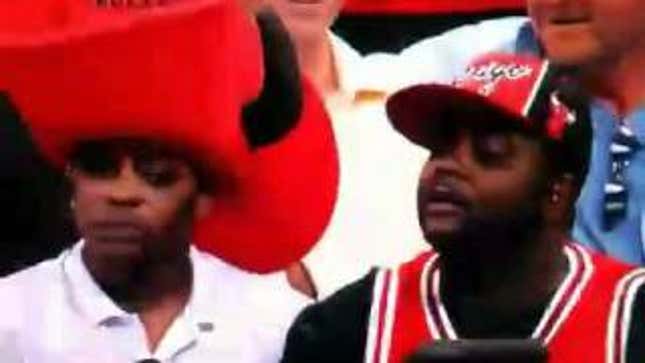 Bulls Fan Learns The Shame Of The Giant Foam Hat