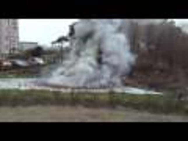 This Is What Happens When You Light a Huge Pile of 40,000 Fire Crackers Up