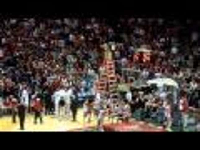 Bango The Mascot Ascends Ladder As Deer, Descends As Deer-Man