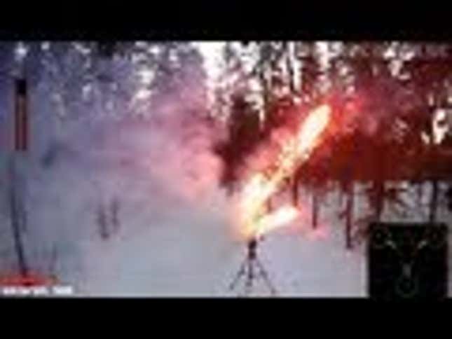 Watch an RC Tricopter Blow Up Hydrogen-Filled Balloons with Fireworks