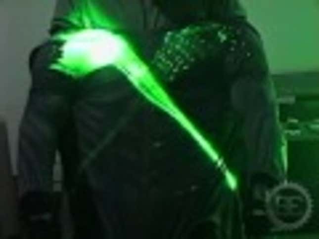 Check out Tim Burton's Superman Lives disco suit in action