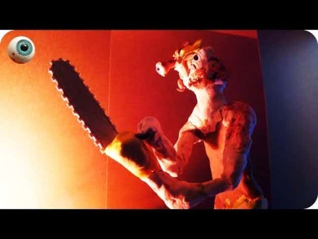 The Claymation zombie-killing Chainsaw Maid rises again