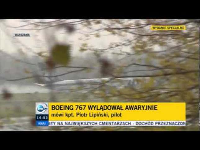 Watch a 767 land in Poland with no landing gear