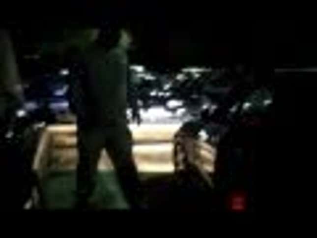 Young punk and old meathead fight over parking spot