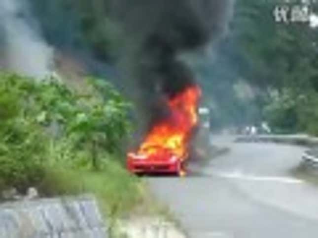 Ferrari 458 Italia Burns To Ground In China