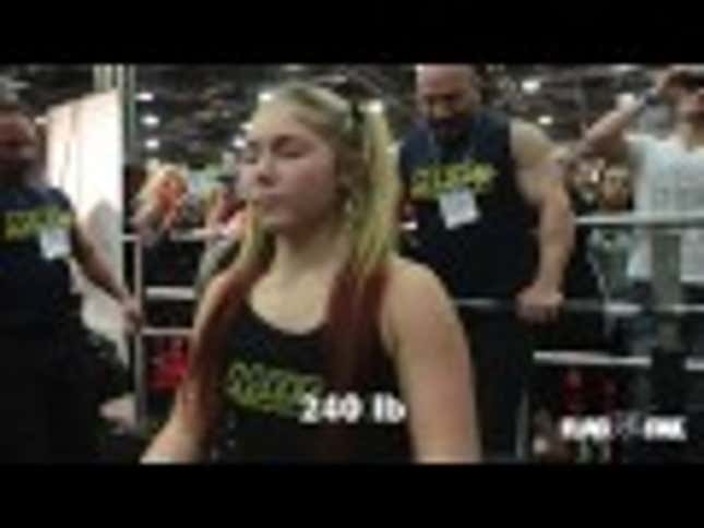 Watch a Kickass 13-Year-Old Girl Bench Press 240 Lbs. and Grin About It
