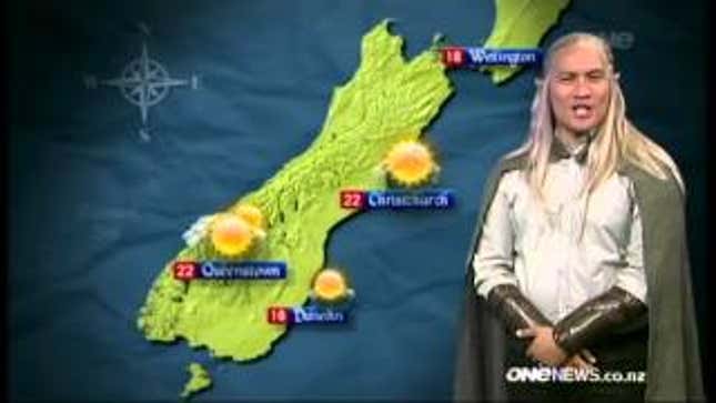 And Now, This Weatherman Will Read The Forecast In Elvish