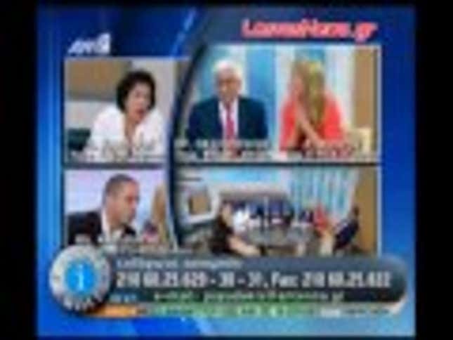 Neo Nazi Throws a Hissy Fit, Punches Female Politician on Live TV