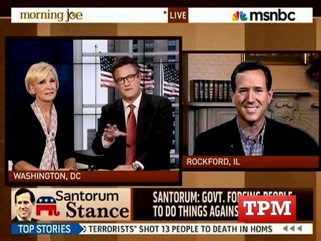 Rick Santorum Goes Insane, Denies Ever Even Mentioning Contraception