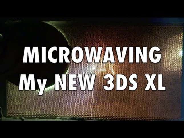 Let's All Watch a Nintendo 3DS Melt in a Microwave. Then Turn up on Ebay For $2241.