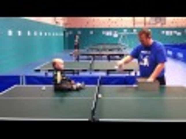 Tiny Baby Is a Ping Pong Wizard