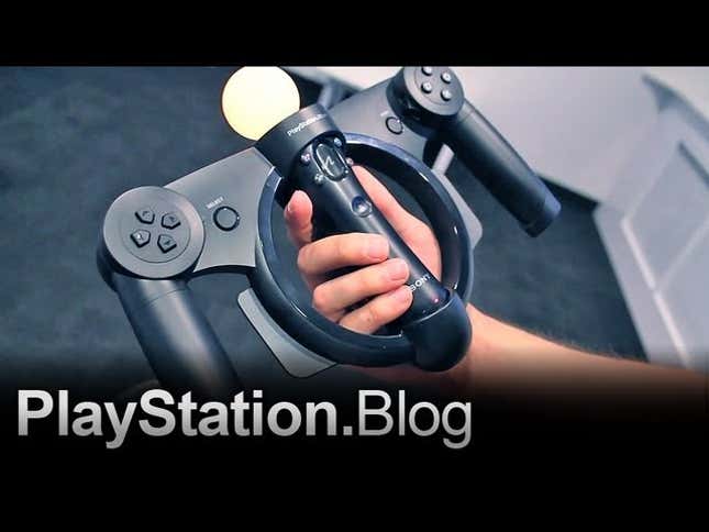 This Playstation Move Steering Wheel Must Be Seen To Be Believed