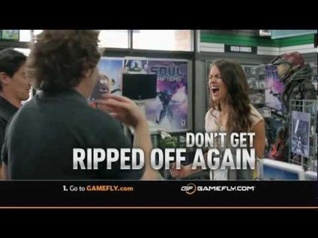 Gamefly Trashes Gamestop In Their New Ad, Literally
