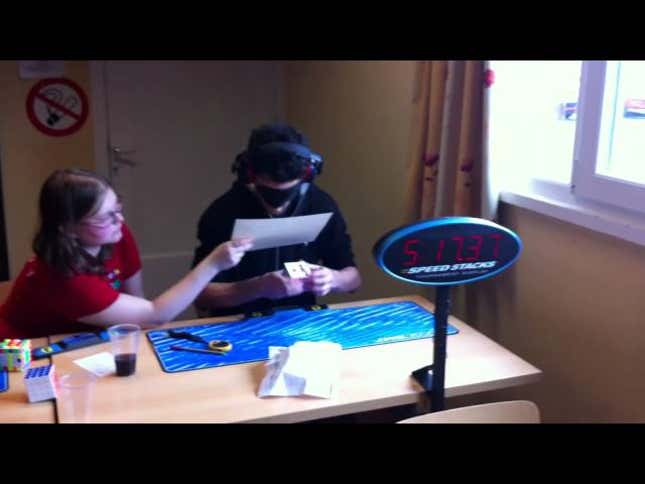 Solving a 5x5 Rubik's Cube in Under Seven Minutes Isn't Impressive, Unless You're Blindfolded