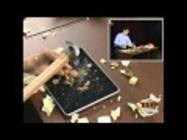 Korean People Cutting Vegetables on iPads, Smashing Nuts