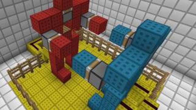 <em>Minecraft</em> Captures the Non-Stop Action of <em>Rock'em Sock'em Robots</em>