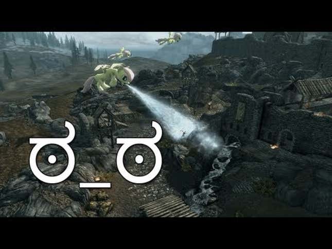 <em>Skyrim</em> Faces the Greatest Threat it Has Ever Seen: Giant Friendship-Breathing Ponies