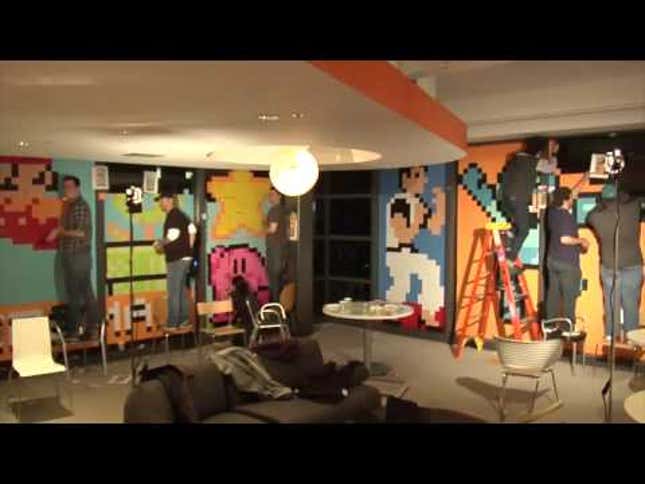 Post-It Versions of Mega Man and Mario Invade Downtown San Francisco