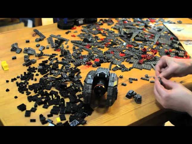 From Pile of Mega Blocks to StarCraft Battlecruiser In Under Two Minutes
