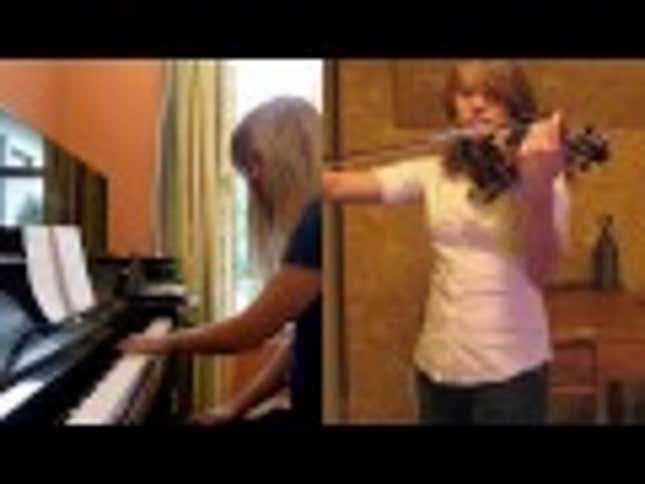 Watch Two Women Play <em>Skyrim's</em> Haunting Theme on Violin and Piano