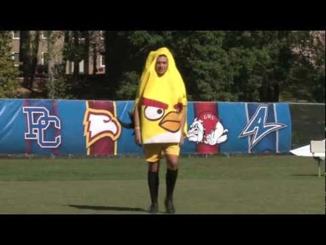 Soccer Players Kick Ass at Real, Impressive Game of <em>Angry Birds</em>