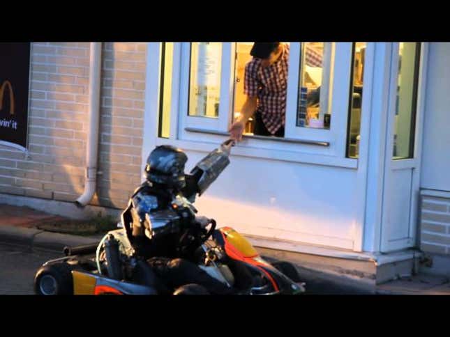 Ever see a <em>Halo</em> ODST Drive Through McDonalds In a Go-Kart Before?