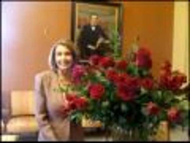 Nancy Pelosi Gets Flower-Bombed For Her Birthday
