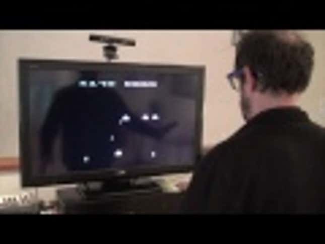 Space Invaders, Played with Kinect